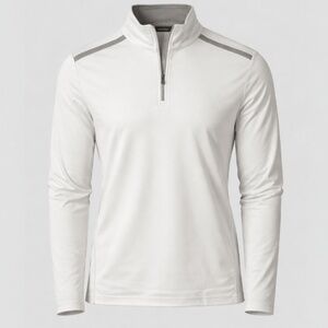 Modern Luxury, Athleisure, Refined Minimalism Bugatchi Quaterzip Pullover Sz M